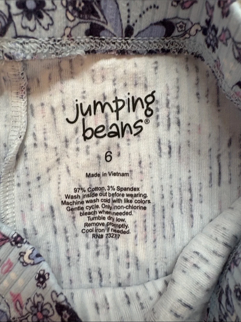 jumping beans White Floral & Butterfly Ribbed Flare Leggings